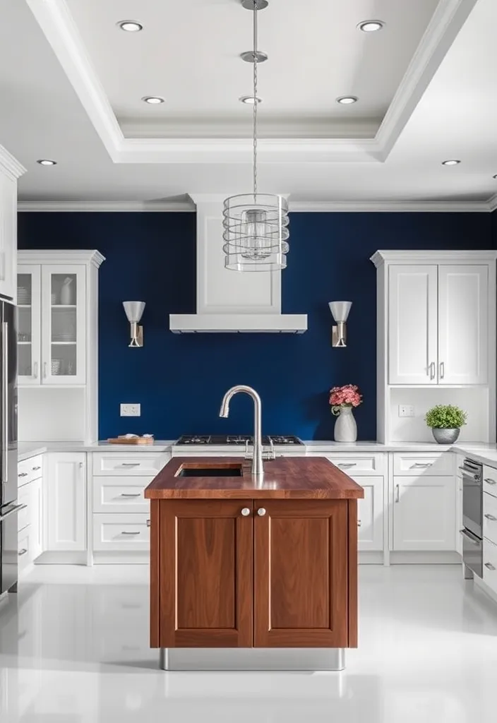 15 Kitchen Colors That Transform White Cabinets into a Dream Space! - 2. Bold Navy Blue