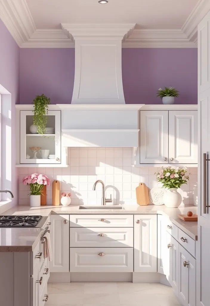 15 Kitchen Colors That Transform White Cabinets into a Dream Space! - 8. Elegant Lavender