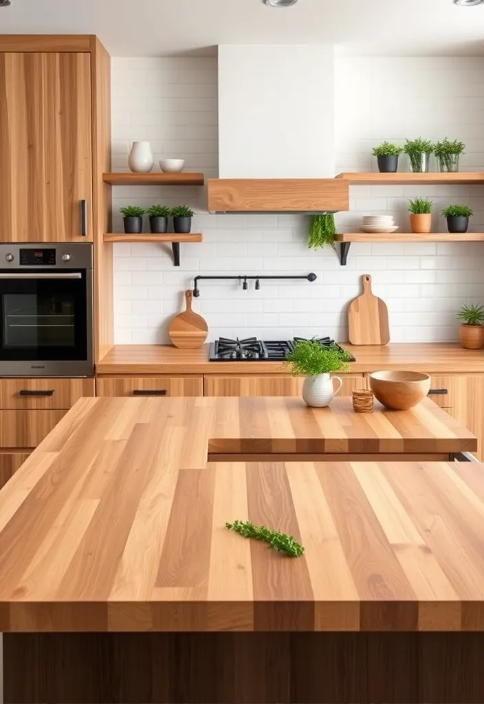 15 Stunning Butcher Block Countertop Ideas That Will Transform Your Kitchen! - 9. Two-Tone Designs