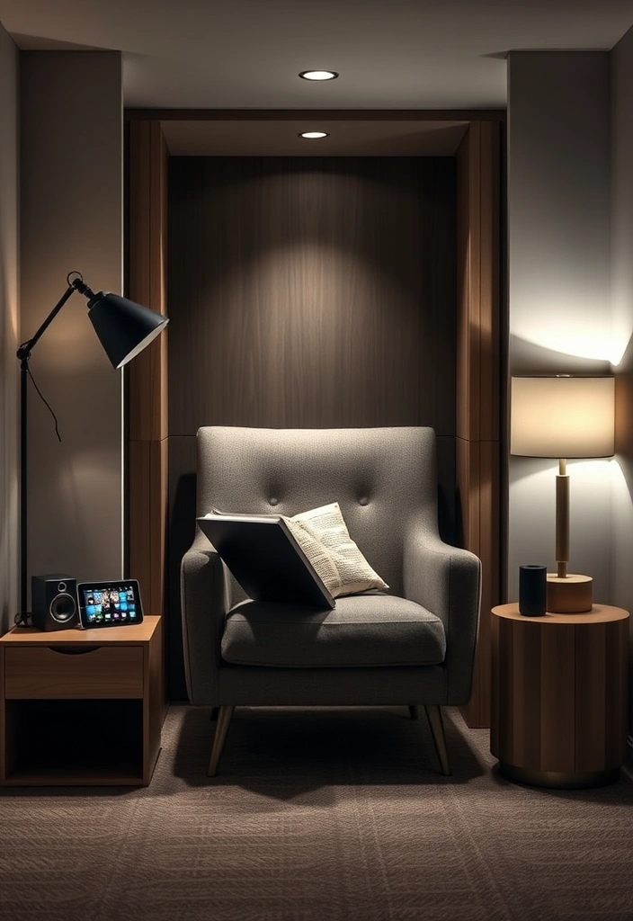 Cozy Reading Nook Ideas: Transform Your Space into a Book Lover's Paradise! - 10. Tech-Friendly Nook