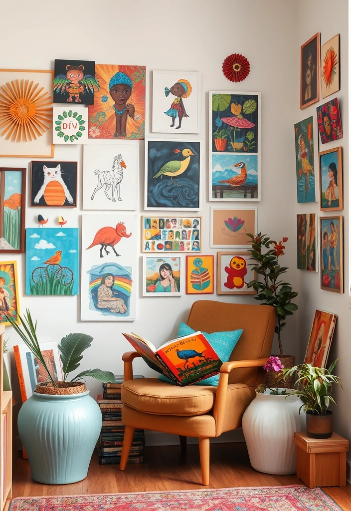 Cozy Reading Nook Ideas: Transform Your Space into a Book Lover's Paradise! - 9. Artistic Expression