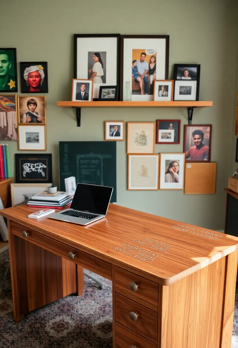 Maximize Your Space: 19 Wooden Desks and Floating Shelves for Small Rooms - 11. Personalized Desk