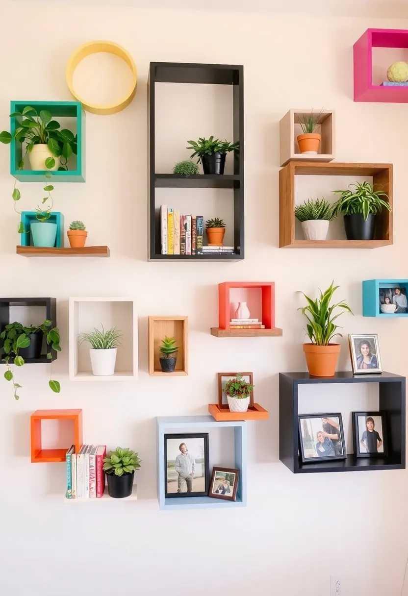 Maximize Your Space: 19 Wooden Desks and Floating Shelves for Small Rooms - 16. Decorative Floating Shelves