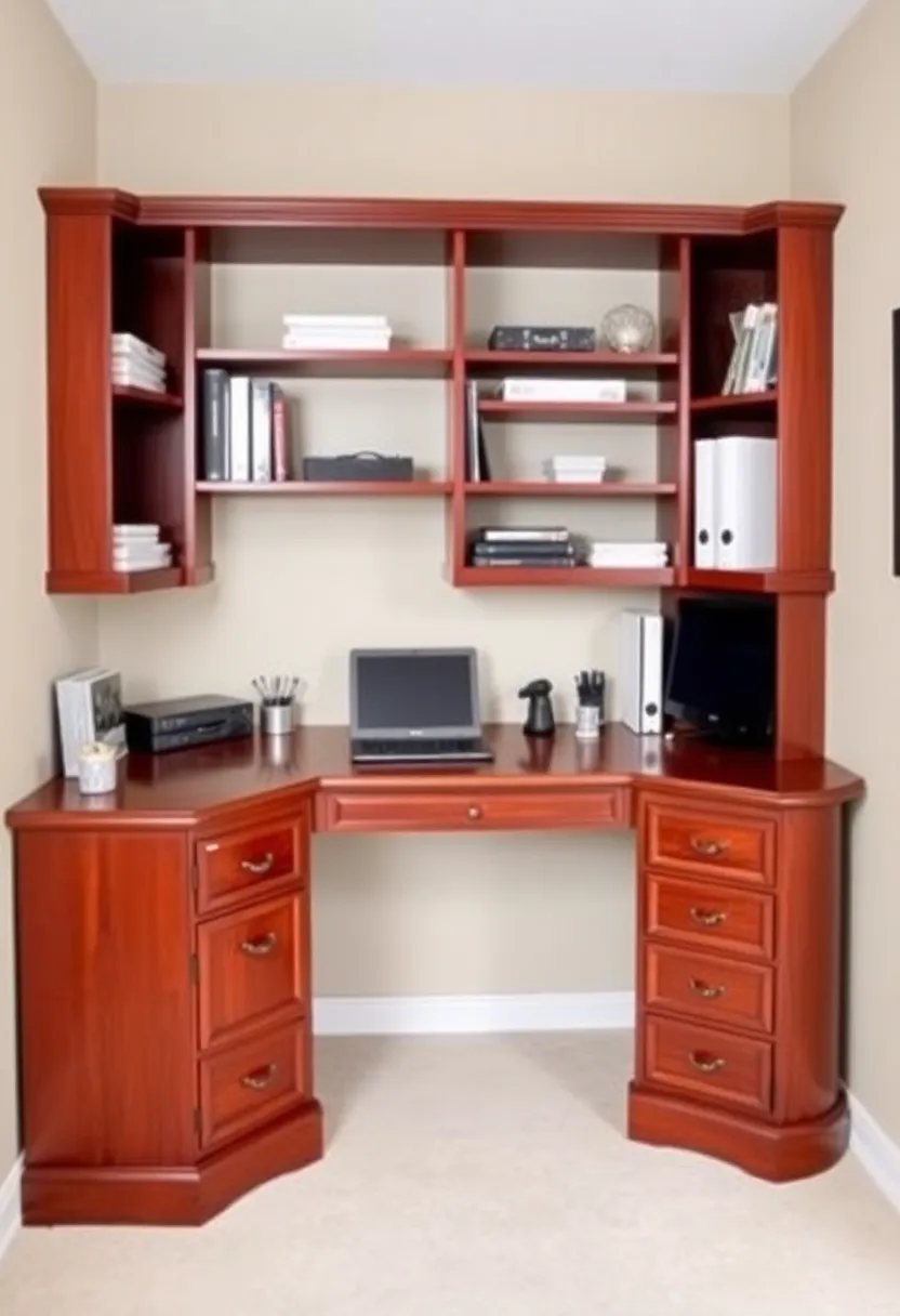 Maximize Your Space: 19 Wooden Desks and Floating Shelves for Small Rooms - 6. L-Shaped Desk