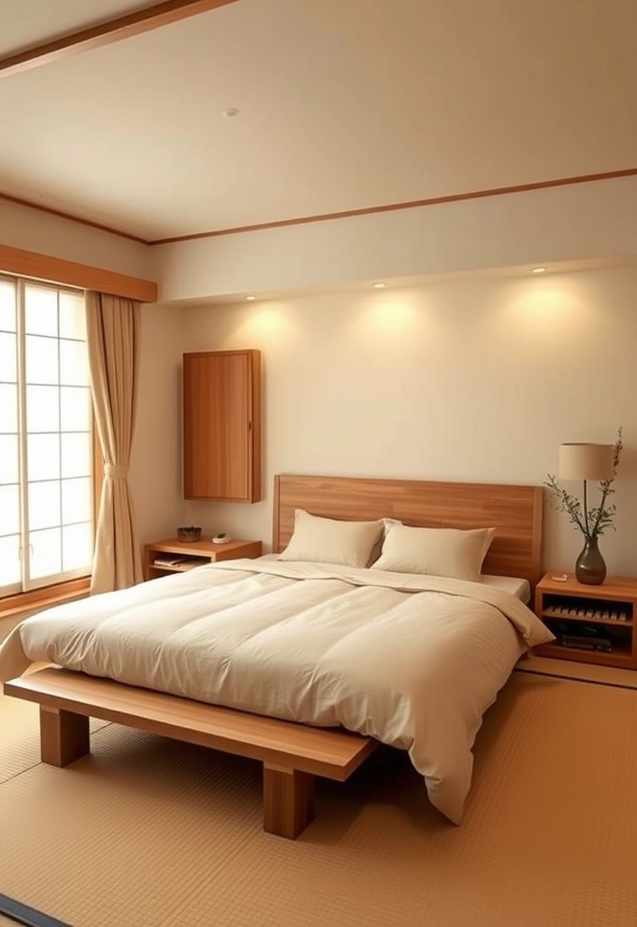 29 Best Modern Guest Bedroom Design Ideas: Embrace Soft Neutrals and Minimalist Furniture - 10. Japanese Zen Style