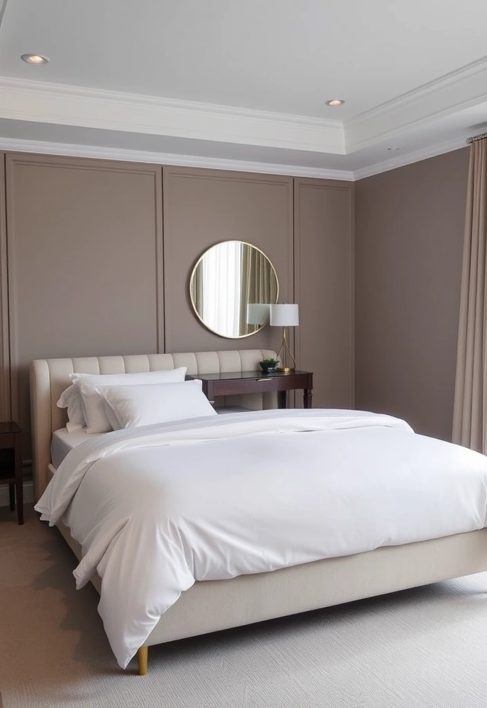 29 Best Modern Guest Bedroom Design Ideas: Embrace Soft Neutrals and Minimalist Furniture - 6. Elegant Minimalist Chic