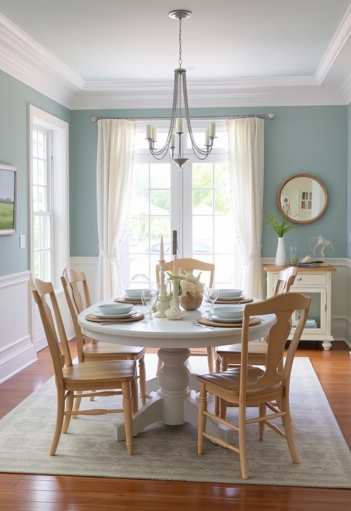Brighten Your Dining Room: 19 Sherwin Williams Contrast Trim Colors for a Fresh Look! - 1. Serene Sea: Tranquil Teal