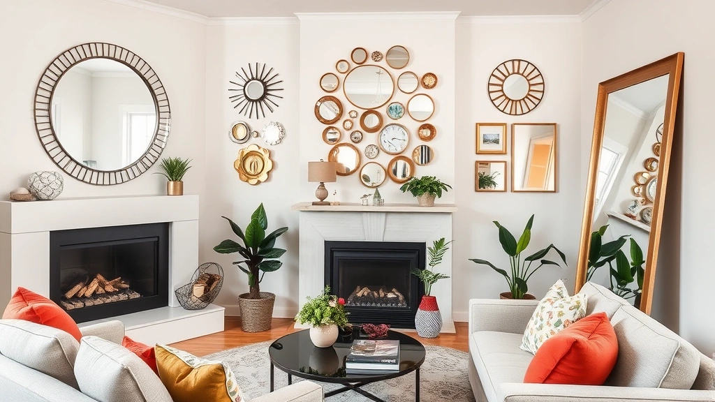 Chic and Stylish: 31 Unique Living Room Wall Decor Ideas Featuring Mirrors!