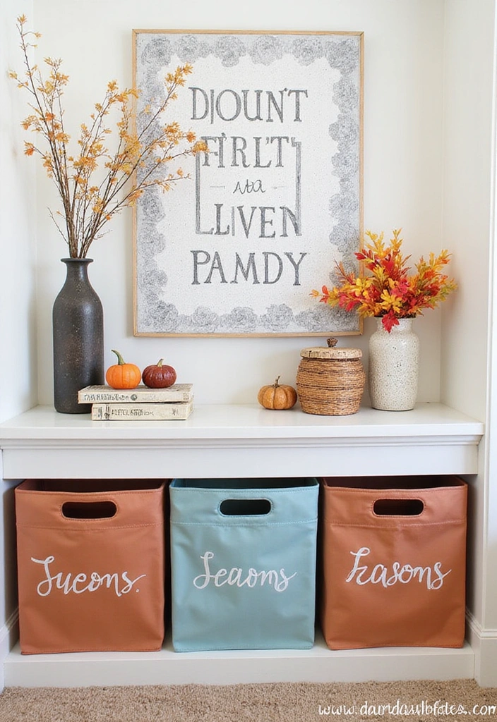 19 Clever Entryway Storage Ideas for Small Spaces: Maximize Functionality and Style! - 12. Seasonal Decor Storage