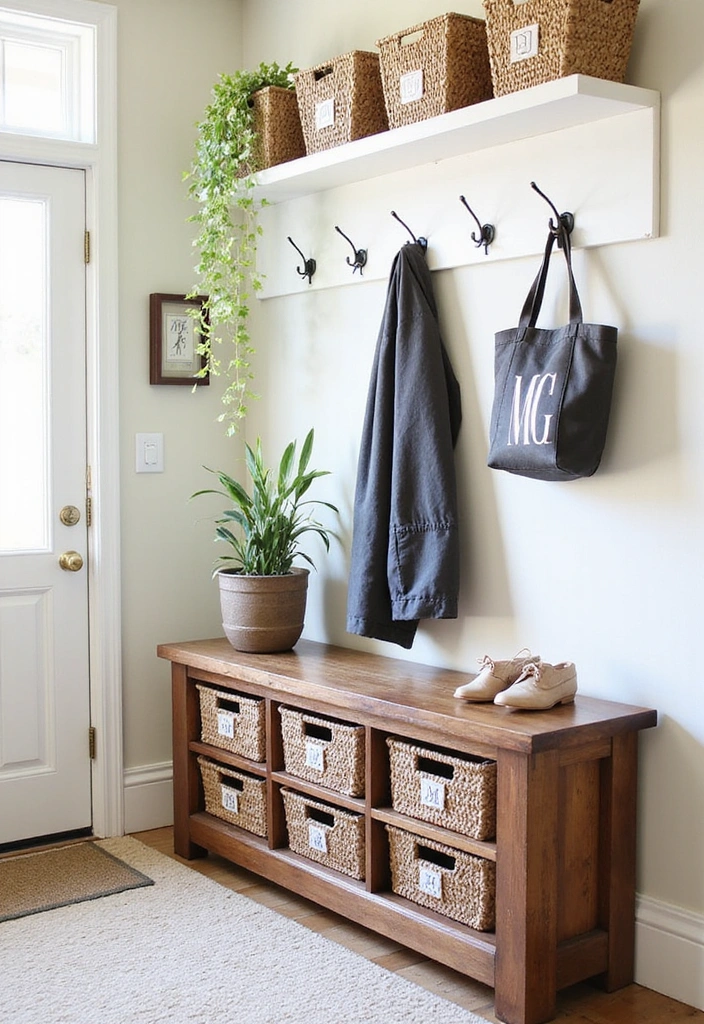 19 Clever Entryway Storage Ideas for Small Spaces: Maximize Functionality and Style! - 14. Personalized Storage Solutions