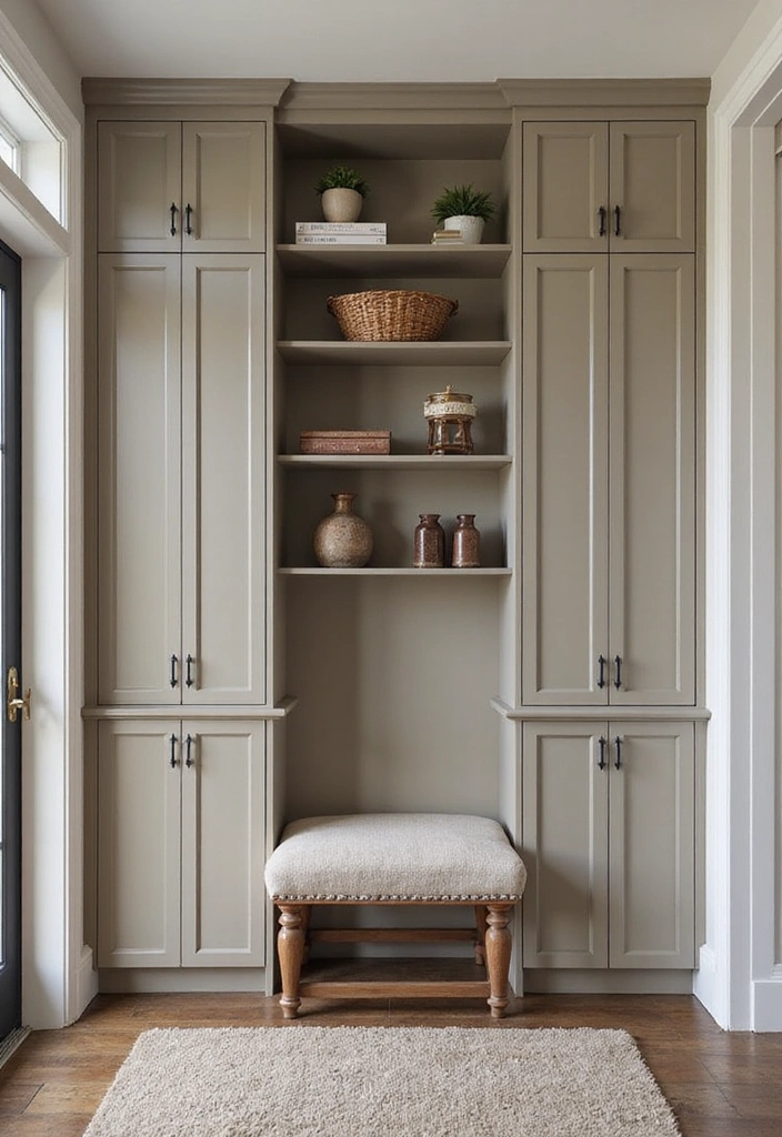 19 Clever Entryway Storage Ideas for Small Spaces: Maximize Functionality and Style! - 7. Custom Built-Ins