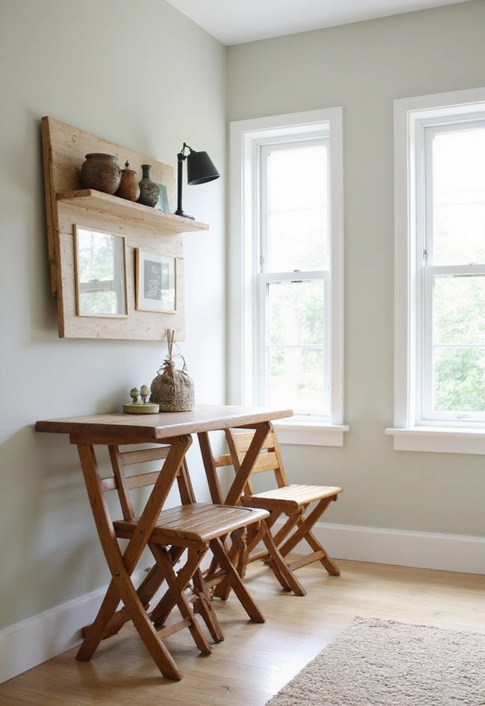 19 Clever Entryway Storage Ideas for Small Spaces: Maximize Functionality and Style! - 8. Folding Furniture