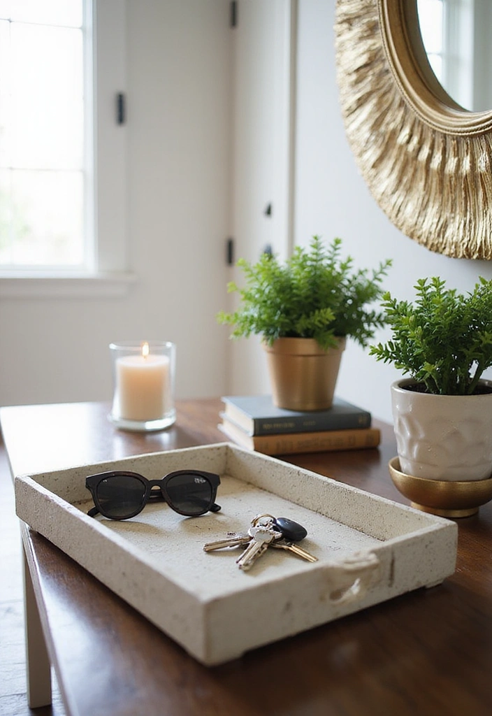 19 Clever Entryway Storage Ideas for Small Spaces: Maximize Functionality and Style! - 9. Stylish Trays