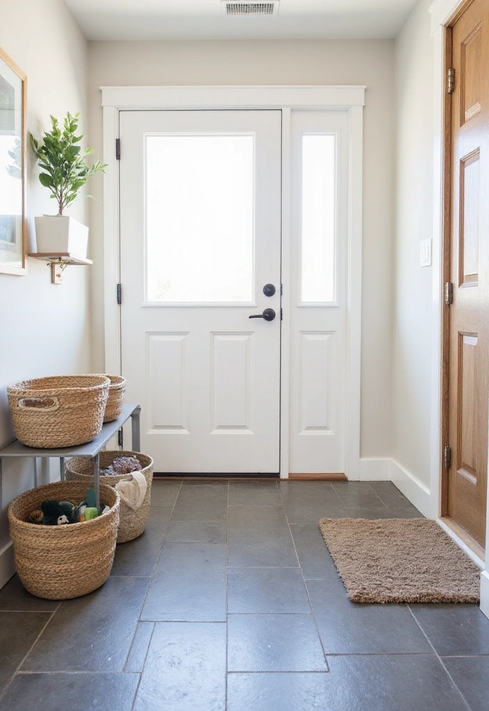 21 Creative Ways to Incorporate Sherwin Williams Slate Tile in Your Entryway Design! - 17. Create a Pet-Friendly Space