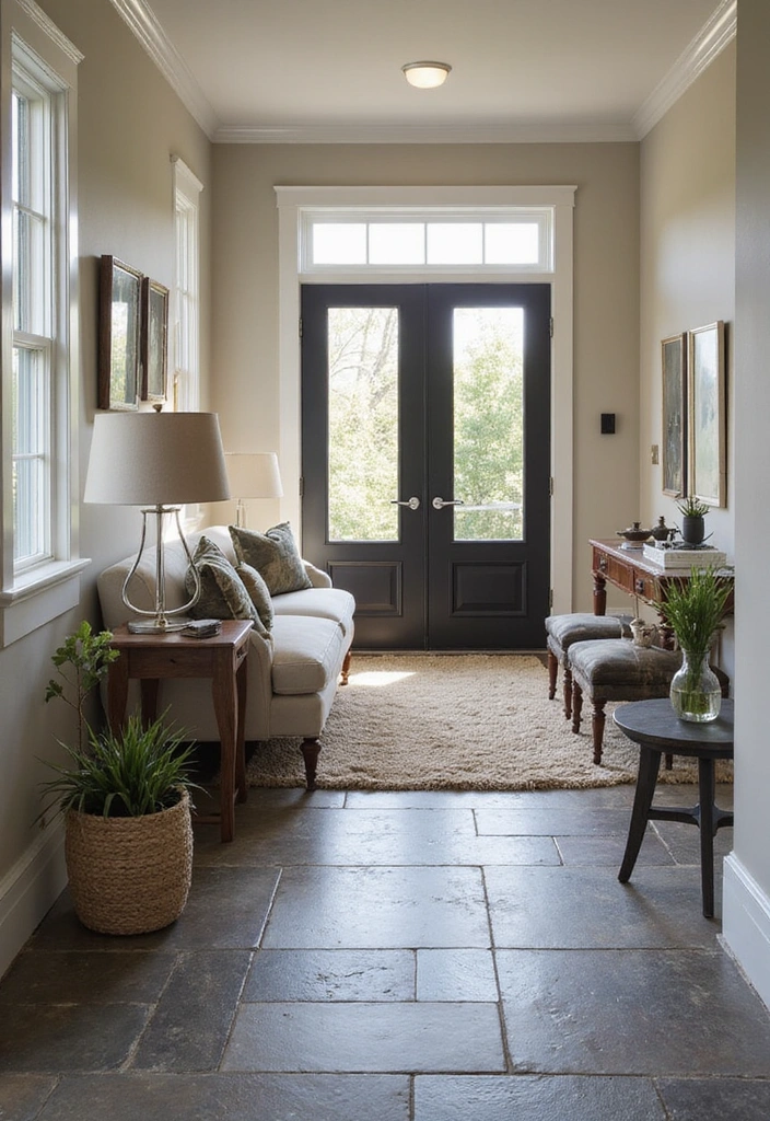 21 Creative Ways to Incorporate Sherwin Williams Slate Tile in Your Entryway Design! - 6. Use Slate Tile for a Layered Look