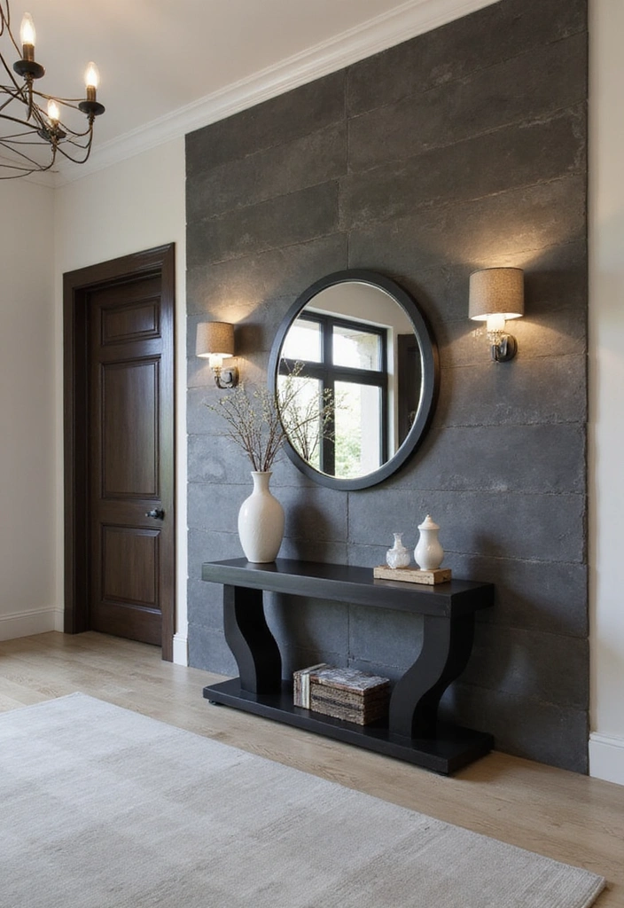 21 Creative Ways to Incorporate Sherwin Williams Slate Tile in Your Entryway Design! - 7. Incorporate Slate Tile into Wall Design