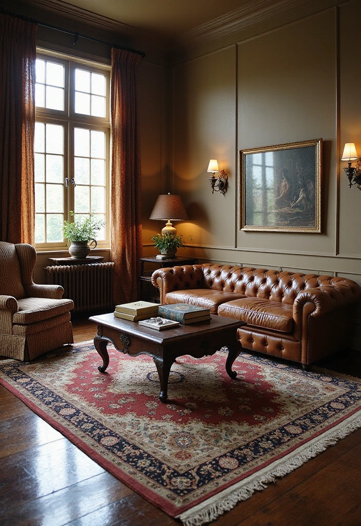 21 Sophisticated Dark Wood Floors Living Room Decor Ideas for a Polished and Refined Look - 8. Timeless Traditional Style