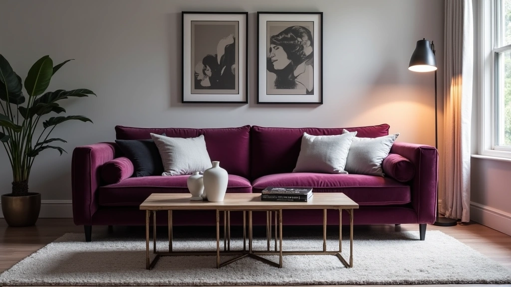 21 Stylish Dark Living Room Inspirations: Incorporate Deep Plum and Light Gray for Elegance! - Home by Maria Faller