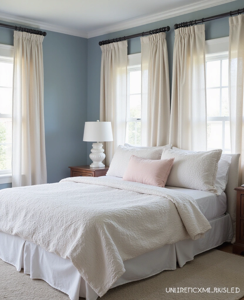 31 Dark Slate Trim Colors with Sherwin Williams Smoky Blue for a Relaxing Bedroom! - 25. Soft Fog Slate