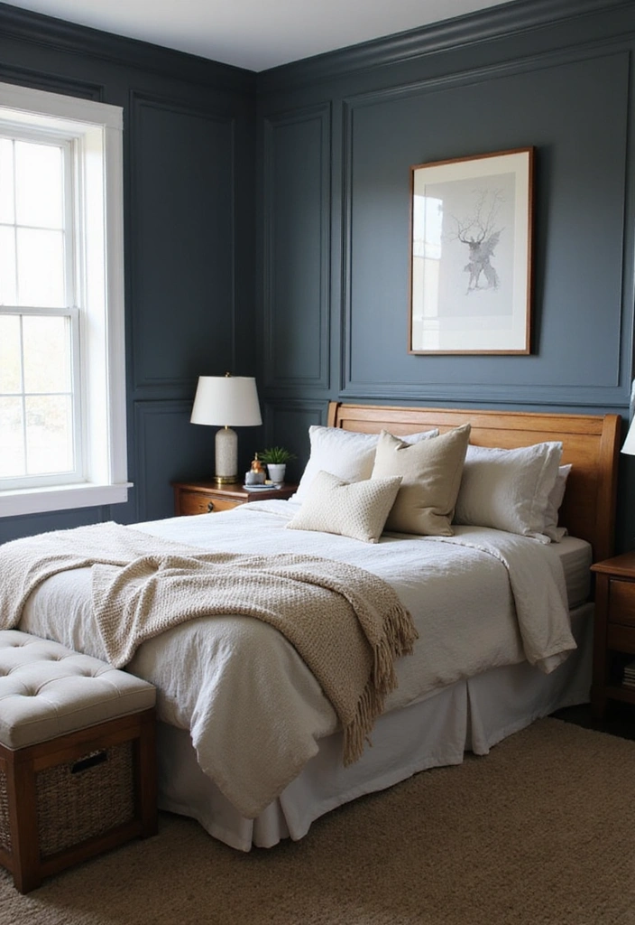 31 Dark Slate Trim Colors with Sherwin Williams Smoky Blue for a Relaxing Bedroom! - 6. Ashen Slate