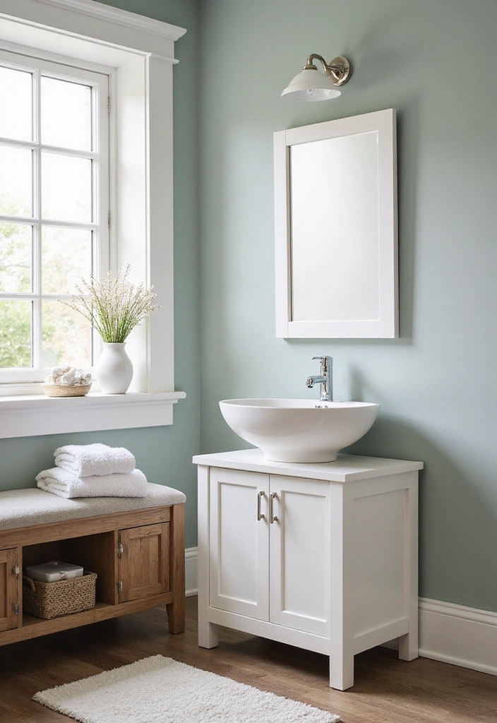 Bathroom Bliss: 15 Genius Ways to Maximize Your Small Bathroom with Sherwin-Williams Rainwashed - 3. Invest in Multi-Functional Furniture