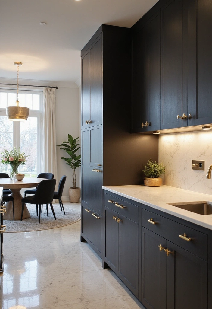 How to Choose the Perfect 2025 Kitchen Cabinet Paint Colors for a Modern Look! - 2. Bold Charcoal: A Chic Contrast