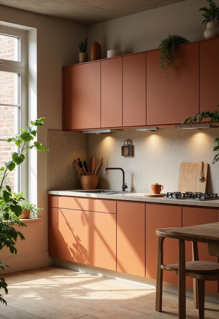 How to Choose the Perfect 2025 Kitchen Cabinet Paint Colors for a Modern Look! - 3. Warm Terracotta: Earthy Elegance