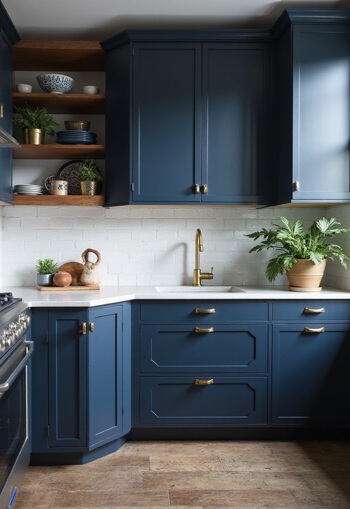 How to Choose the Perfect 2025 Kitchen Cabinet Paint Colors for a Modern Look! - 5. Deep Navy: Bold and Beautiful