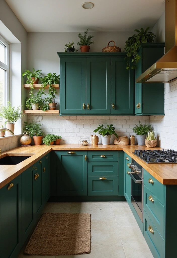 How to Choose the Perfect 2025 Kitchen Cabinet Paint Colors for a Modern Look! - 7. Forest Green: Lush and Inviting