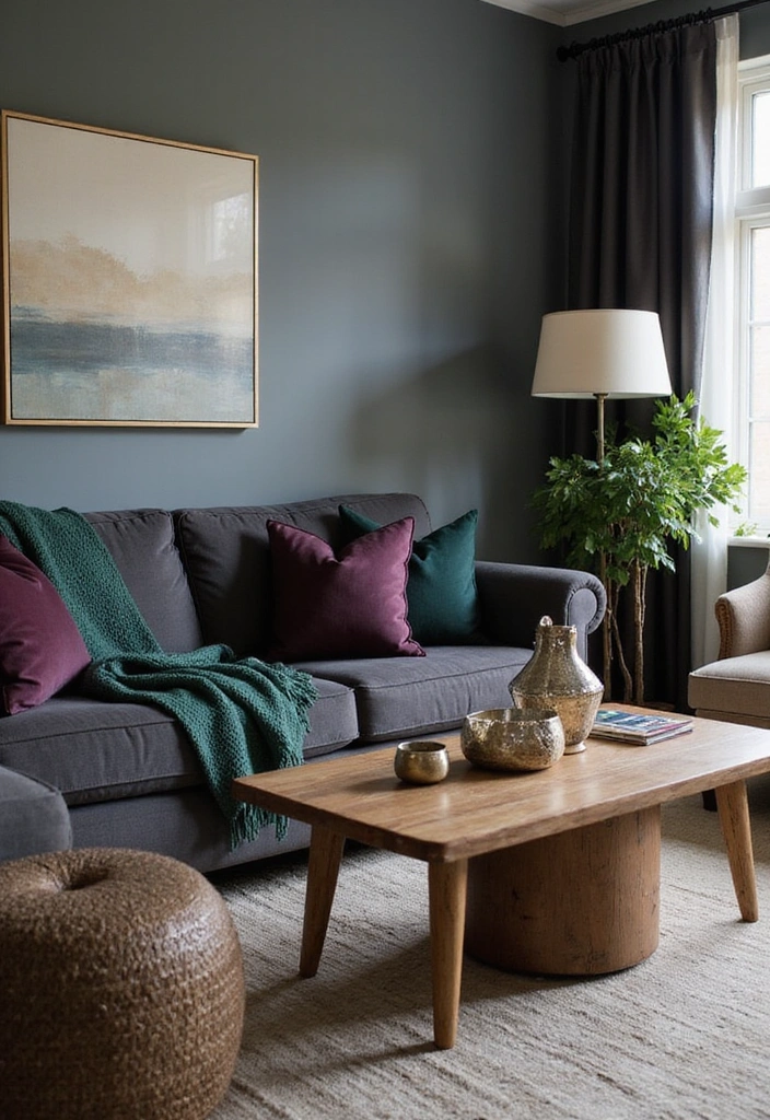 20 Dynamic Sherwin Williams Agreeable Gray Color Ideas with Darker Shades for Contrast! - 1. Cozy Living Room Retreat