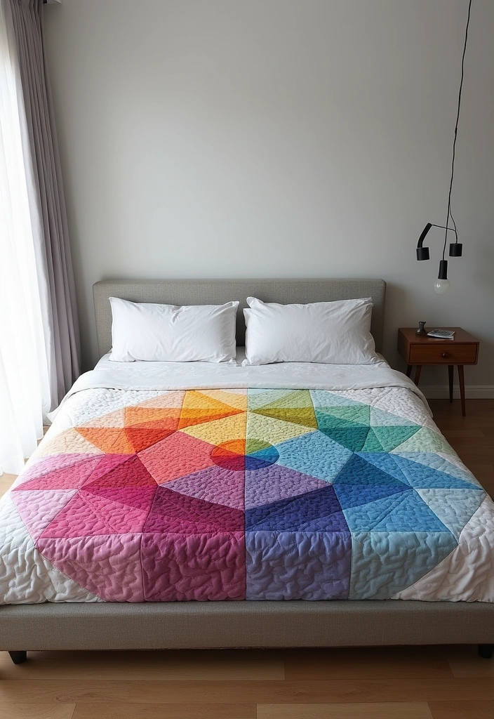 15 Stunning Optical Illusion Quilt Patterns to Transform Your Cozy Bedroom - 15. The Classy Optical Prisma