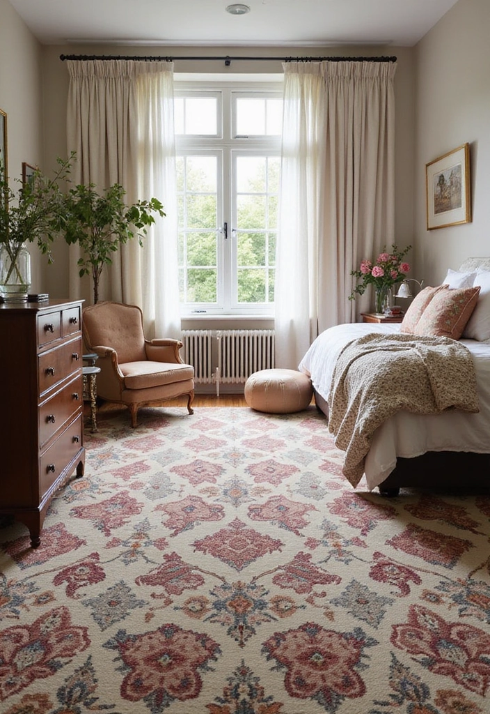 17 Beautiful Floor Design Ideas to Instantly Transform Every Room in Your Home - 5. Chic Patterned Carpets