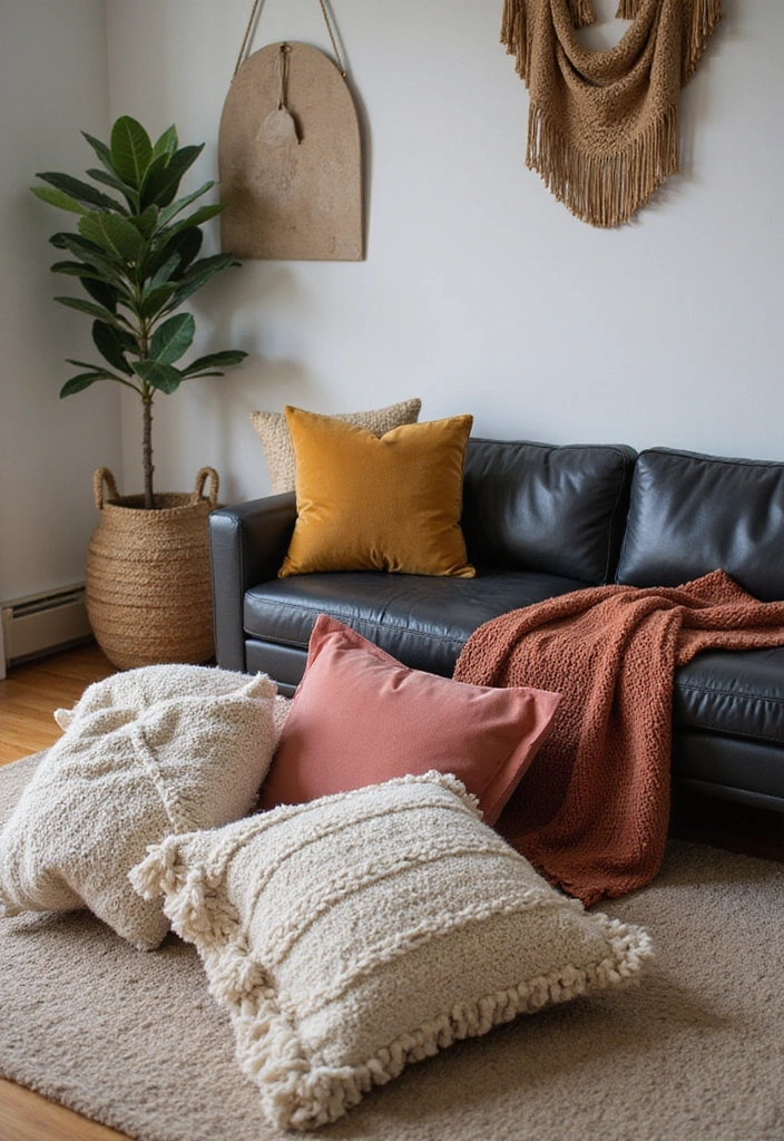 19 Bold & Eclectic Living Room Ideas That’ll Make You Ditch Minimalism (#7 is Wild!) - 6. Textured Fabrics