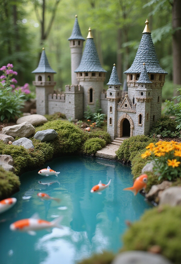 19 Stunning Container Pond Ideas with Fish for Small & Stylish Gardens - 16. Fairy Tale Pond