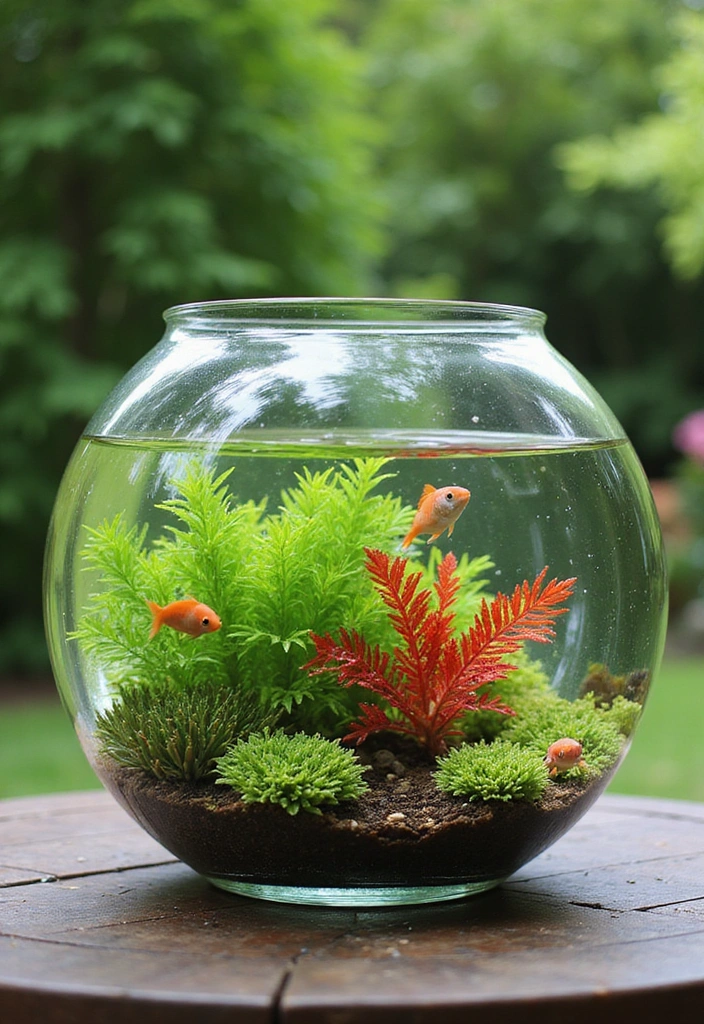 19 Stunning Container Pond Ideas with Fish for Small & Stylish Gardens - 4. Fish Bowl Pond