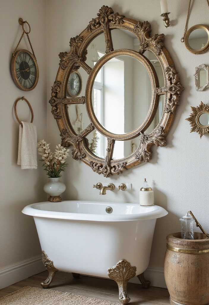 25 Retro Bathroom Design Ideas Featuring Groovy Tiles and Funky Fixtures for a Bold 70s Revival - 10. Retro Mirrors