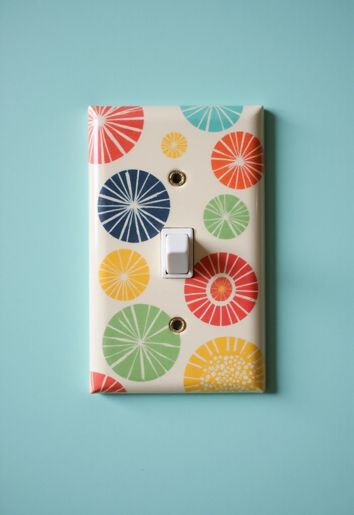 25 Retro Bathroom Design Ideas Featuring Groovy Tiles and Funky Fixtures for a Bold 70s Revival - 24. Funky Light Switch Covers