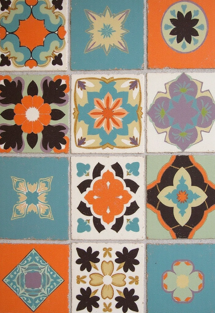 25 Retro Bathroom Design Ideas Featuring Groovy Tiles and Funky Fixtures for a Bold 70s Revival - 8. Groovy Floor Patterns