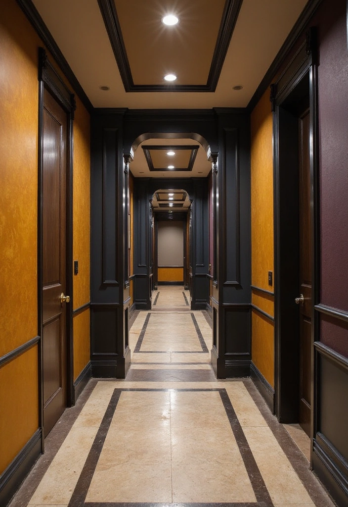 20 Jaw-Dropping Wall Trim Ideas That Will Transform Your Hallway with Two Tone Colors! - 1. Dramatic Dividers