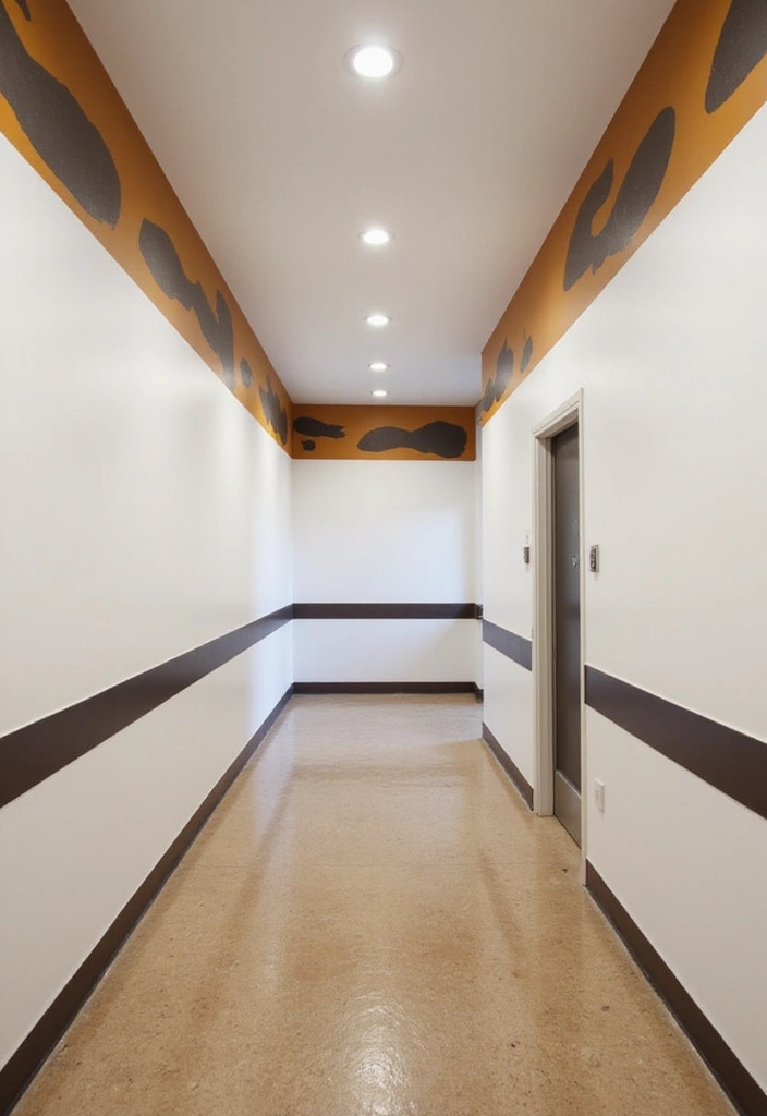 20 Jaw-Dropping Wall Trim Ideas That Will Transform Your Hallway with Two Tone Colors! - 14. Playful Stripes