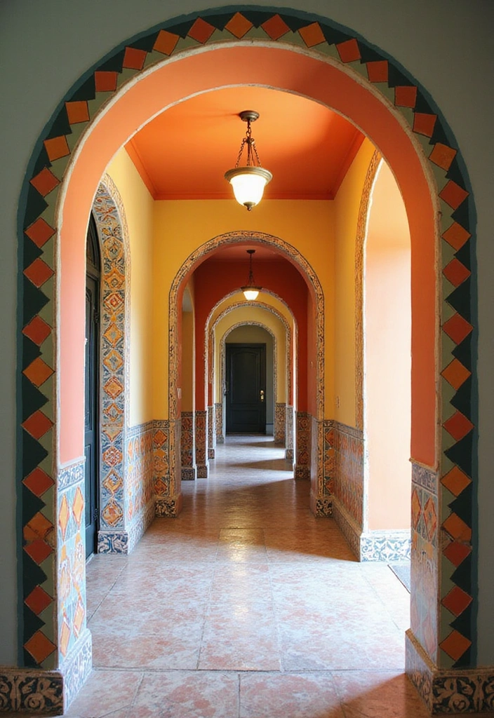20 Jaw-Dropping Wall Trim Ideas That Will Transform Your Hallway with Two Tone Colors! - 3. Geometric Patterns