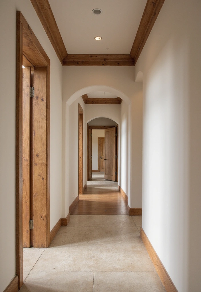 20 Jaw-Dropping Wall Trim Ideas That Will Transform Your Hallway with Two Tone Colors! - 8. Rustic Charm