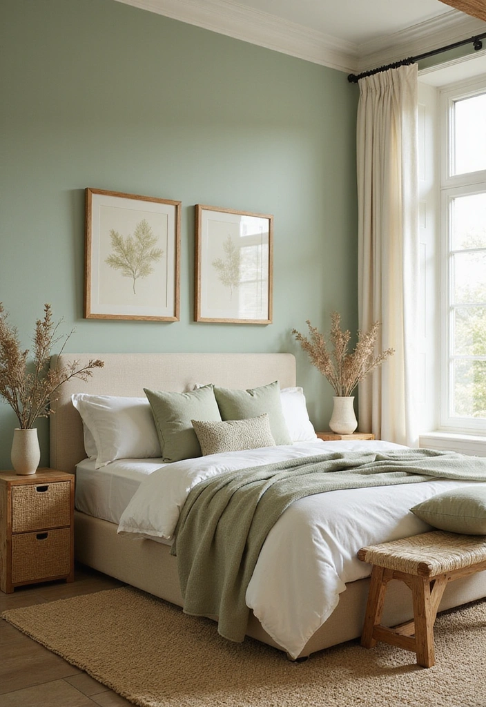 29 Transitional Earth Tone Palettes for Polished and Timeless Interiors - 6. Soft Sage Serenity