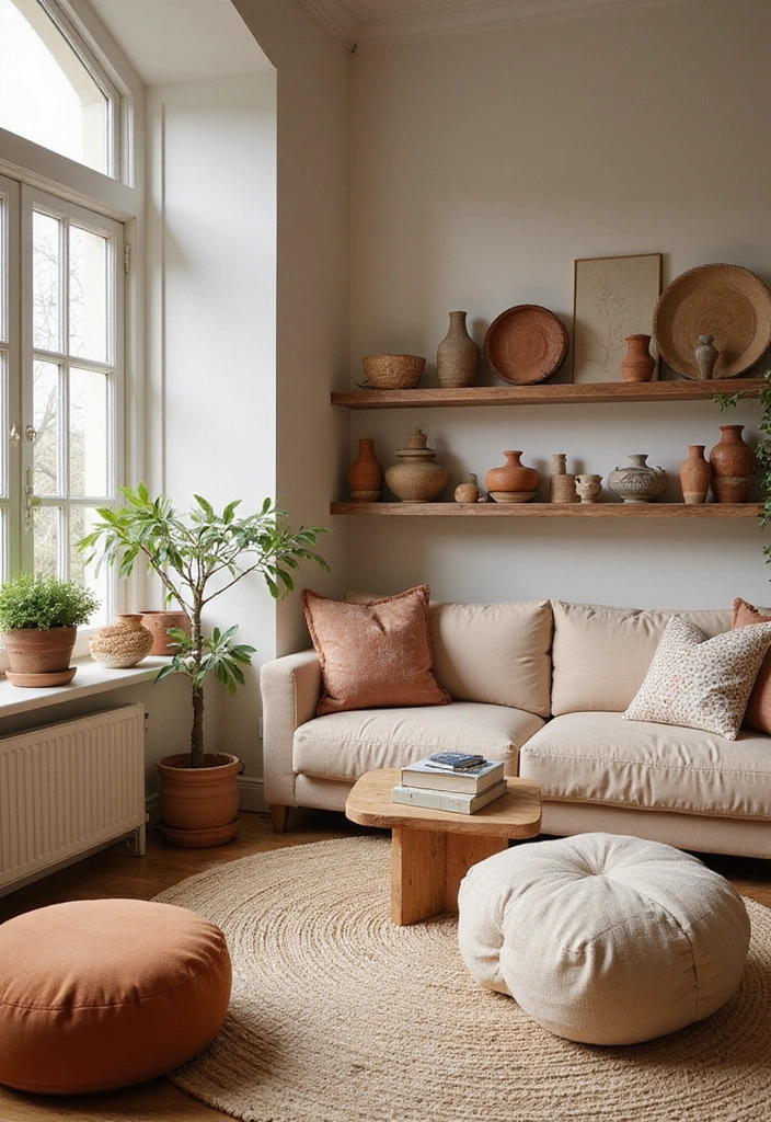 32 Dark Green Living Room Ideas for an Elegant and Cozy Vibe - 7. Earthy Decorative Accessories