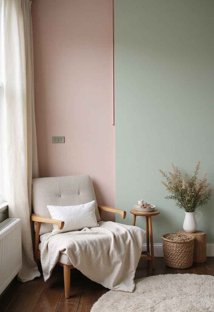 How to Mix Paint Colors and Natural Textures with Dark Wood Floors for a Balanced Look - 13. Soft Pastels for a Gentle Touch