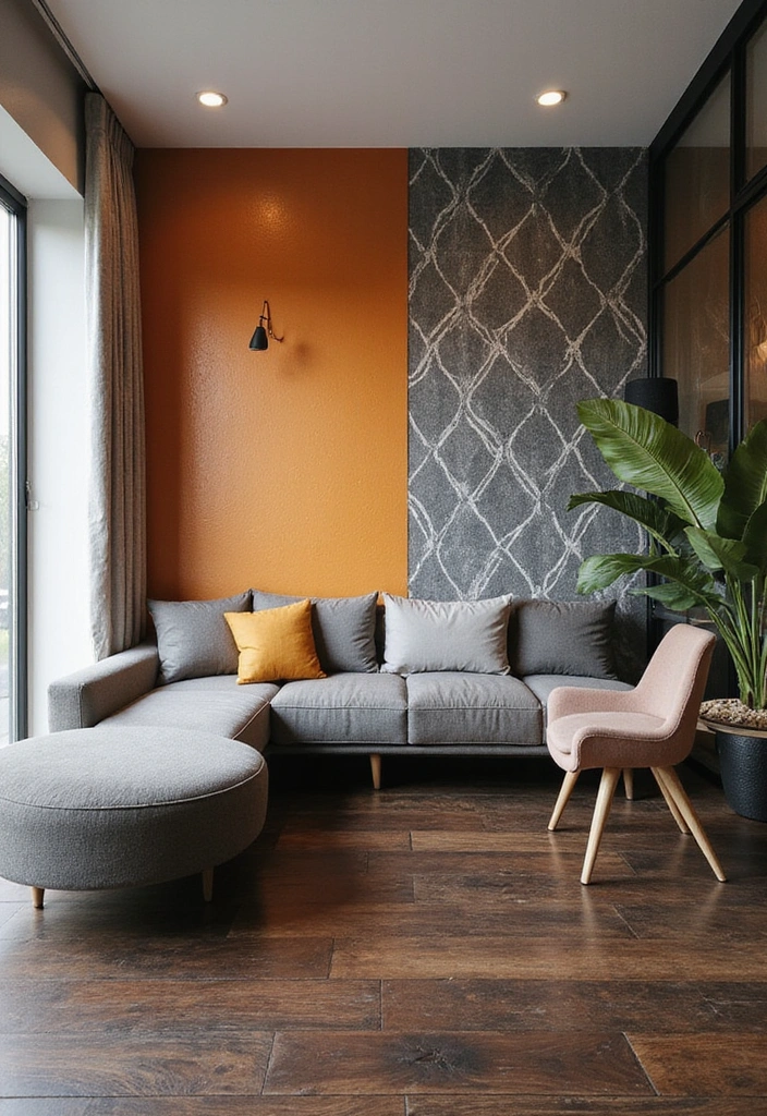 How to Mix Paint Colors and Natural Textures with Dark Wood Floors for a Balanced Look - 5. The Power of Accent Walls