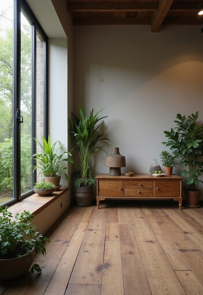 How to Mix Paint Colors and Natural Textures with Dark Wood Floors for a Balanced Look - 6. Nature-Inspired Palettes
