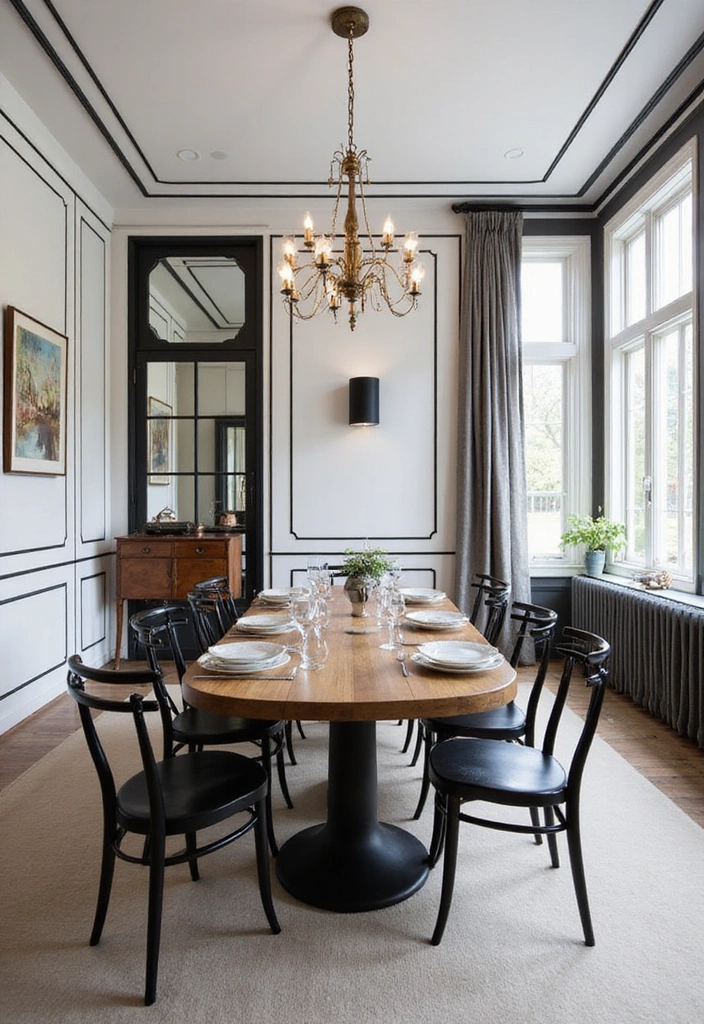 Refresh Your Home’s Look with Stunning Contrast Trim Paint Combinations - 1. Bold Black and Crisp White