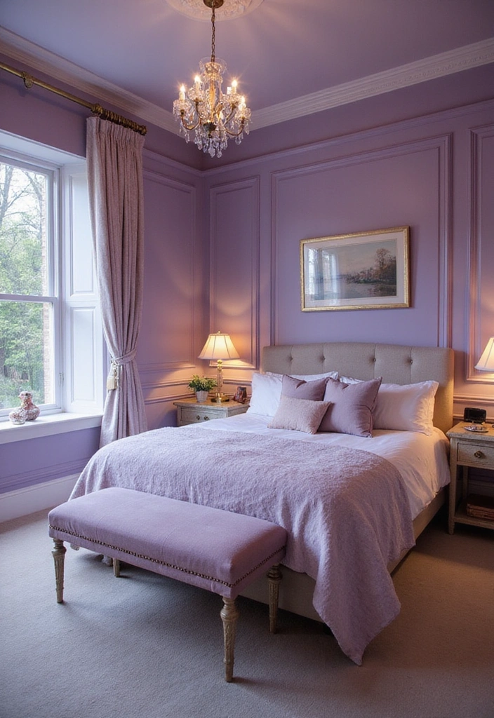 Refresh Your Home’s Look with Stunning Contrast Trim Paint Combinations - 11. Soft Lavender and Deep Plum