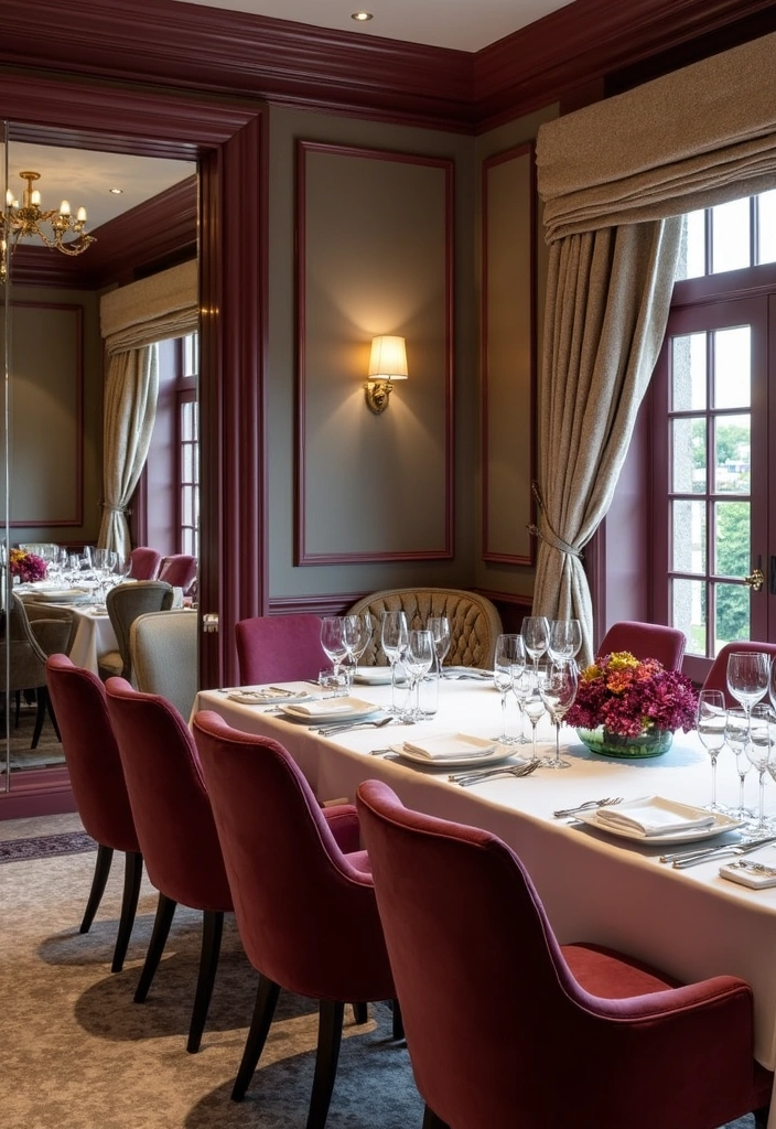 Refresh Your Home’s Look with Stunning Contrast Trim Paint Combinations - 5. Elegant Taupe and Rich Burgundy